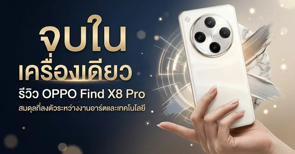จบในเครื่องเดียว รีวิว OPPO Find X8 Pro สมดุลที่ลงตัวระหว่างงานอาร์ตและเทคโนโลยี